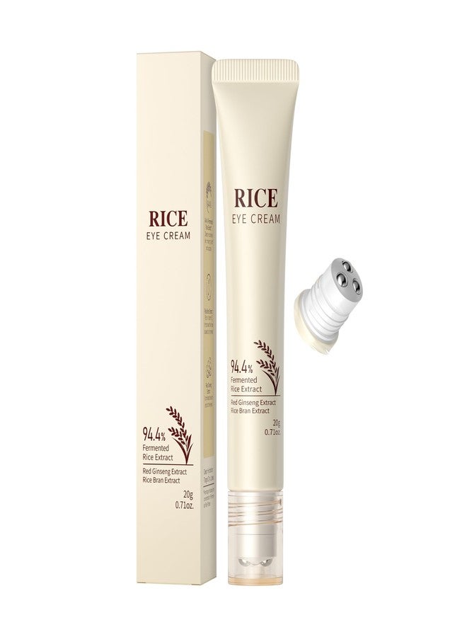 MIESCHER Rice Eye Cream, Multi-Effect Correxion Eye Cream with 94.4% Fermented Rice Extract, Deep Hydration Improve Dark Circles Eye Bags Under Eye Cream for Fine Wrinkles and Puffiness Treatment - Image 1